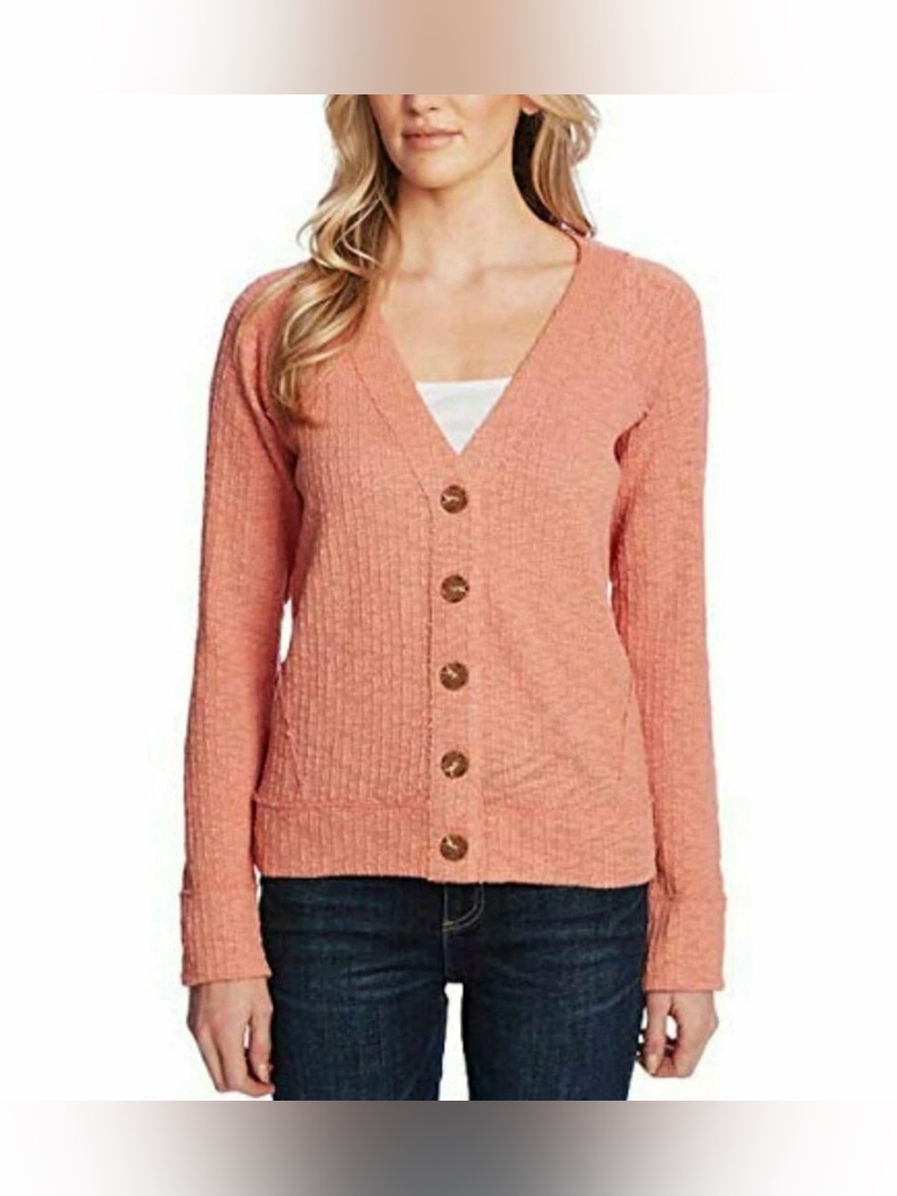 Two by Vince Camuto Women's Long Sleeve Button Up Cardigan